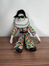ancien clown en porcelaine multicolore pierrot déco collection poupée comedia