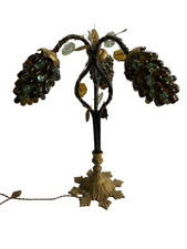 Grande lampe grappes de raisins verres de Murano 1950