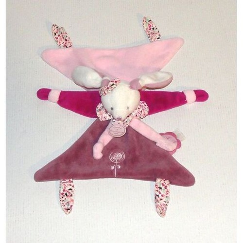 Doudou lapin blanc cerise - doudou,