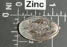 Clearwater Marine Aquarium Plage Floride Mer Tortue Allongée Pressé Penny Pièce