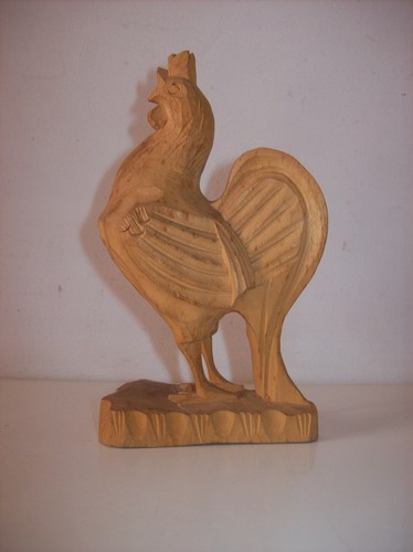 Sculpture coq russe bois - russe, en