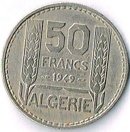 Francs 1949 algerie - 50,