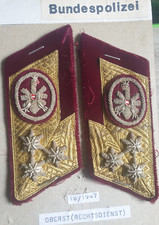 Ancienne paire de miroirs de col Autriche uniforme police fédérale colonel se...