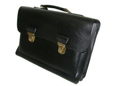 SASSI 4010  cuir Noir Mallette  serviette  sacoche Briefcase porte documents