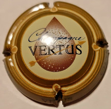 Capsule de champagne Vertus Contour kaki, goutte pâle N°1f