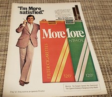 Vintage 1979 More Cigarette AD