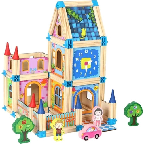 Jeu construction bois 128 - construction,