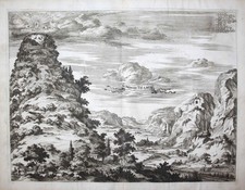 1677 Israël Mont Tabor Mont Judaica Terre Sainte Dapper Gravure En Cuivre