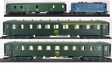 JOUEF Rame 3 voitures voyageurs ex Dr et Fourgon Chaudière EpIV