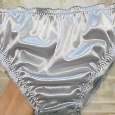 Culotte vintage nylon satin argent brillant bikini slip soyeux taille 7/L han...