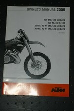 MANUEL UTILISATEUR KTM 250 & 300 XC XC-W EXC , EXC SIX DAYS / 125 EXC ...  2009