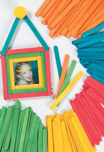 E415 bâtons bois colorés - bois,