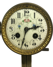 Mouvement n°24112 pendule Paris 112/102mm, cadran fleuri, balancier,fonctionnel