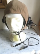 WWII CASQUE AVIATEUR UTILISABLE AVEC MICRO RAIL
