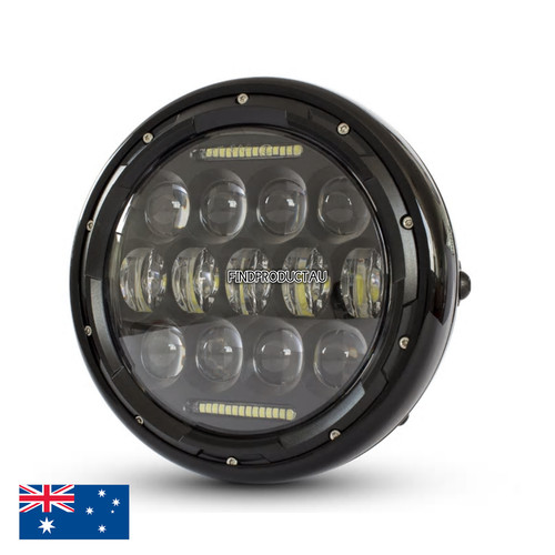 Phare moto rétro h4 - 7.7", led