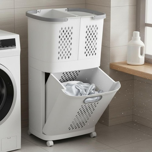 Panier linge roulettes - à, 3