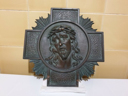 Plaque croix jésus - plaque,