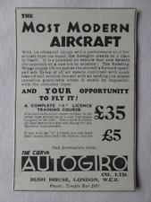 2/1933 PUB CIERVA AUTOGIRO