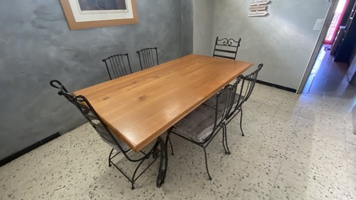 Table fer forgé avec - forgé, 6
