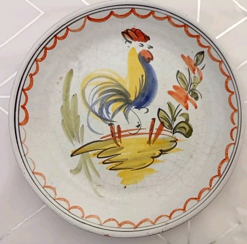 Jolie assiette ancienne coq - jolie, ancienne,
