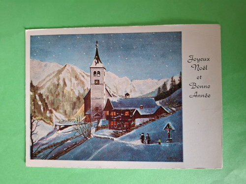 Carte postale joyeux noël - carte,
