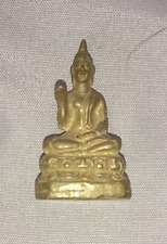 ANCIENNE AMULETTE STATUETTE FIGURINE THAILANDE ASIE BOUDDHA 19 siecles en BRONZE