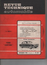 Revue Technique RTA Ford Cortina MK2 coupé berline break 1300 1500 1600 E GT