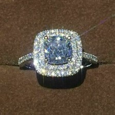 Bague de mariage double halo