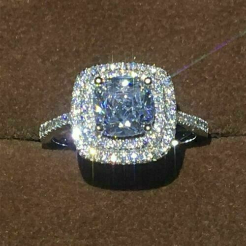 Bague mariage double halo - de,