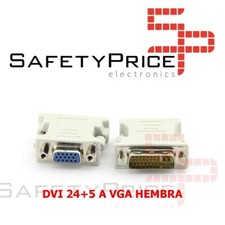 ADAPTATEUR CONVERTISSEUR VIDÉO DVI-D 24+5 BROCHES MÂLE VERS VGA FEMELLE 15 BR...