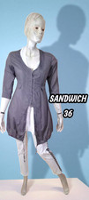 Sandwich Taille 36   chemise longues gilet tunique couleur taupe femme