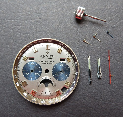 Dial with hands and - with, crown