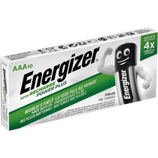 [7638900416985] ENERGIZER Pack 10 Piles Rechargeables Power Plus HR03 AAA 700mAh