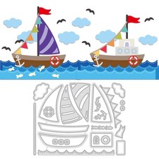 Matrices de découpe style bateau coupe-pochoir en métal pour scrapbooking car...