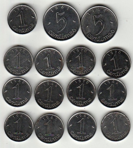 Lot monnaies centime - monnaies,