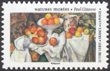 Nature morte de Cézanne, timbre autoadhésif issu DE PLANCHE (YT n°2236A) - 2025