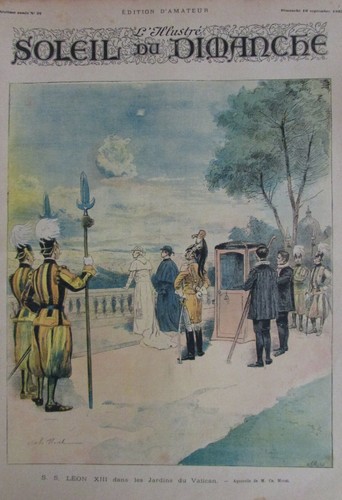 Gravure pape léon xiii dans - xiii,