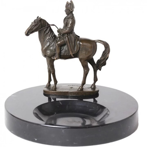 Statue bronze cendrier - en,