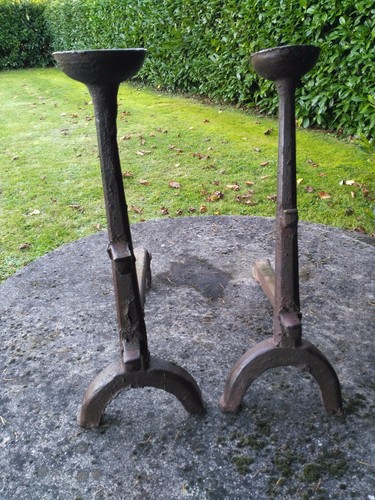 Chenet landier bol fonte - a,