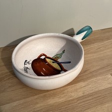 Poêlon à Fondue Déco Peinte Main Effet Craquelé Vintage