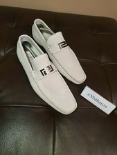 Authentic Versace White Suede