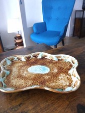 PLAT BARBOTINE MARRON VERT 28 cm