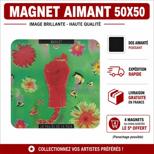 Magnet gérard manset 5x5 cm - gérard,