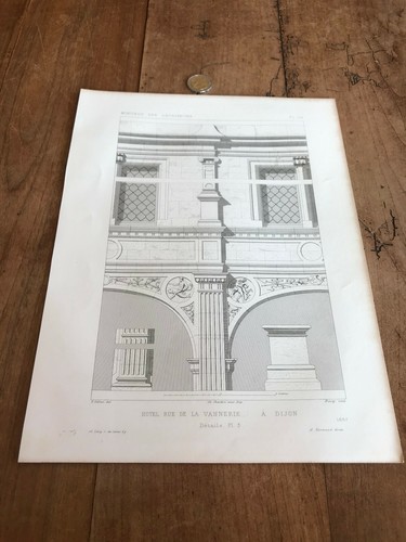 Gravure ancienne architecte - gravure,