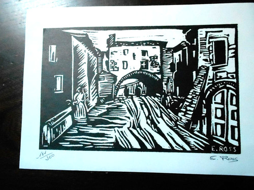 Ross estampe originale - estampe,
