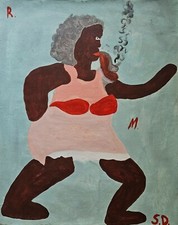 Tableau d'art populaire sur