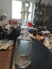 Anciennr Carafe Verre Verrerie LEGRAS PANTIN 19ème Napoléon III Art Nouveau 