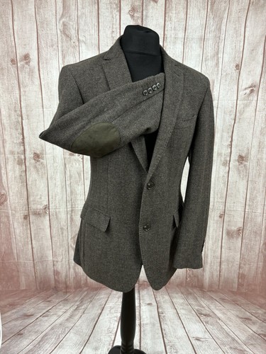 Tweed brown jacket blazer - tweed,
