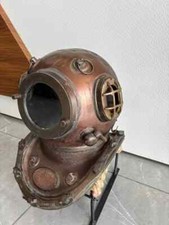 vintage Siebe Gorman Casque de plongée Solid Copper & Brass Divers Casque avec