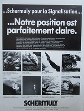 11/82 PUB SCHERMULY SIGNAUX DETRESSE FUMIGENE SIGNALISATION PISTOLET FRENCH AD